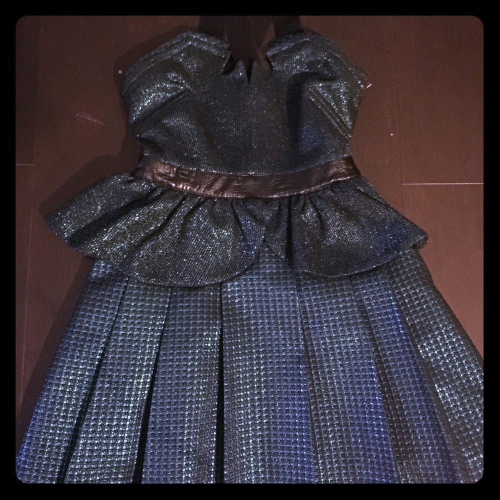 Three Floor metallic party dress!